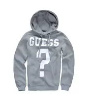 chaqueta hoodie guess mujer pas cher big ask gris blanc